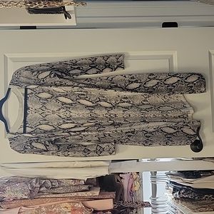 Olaviaceous snake print duster cardigan